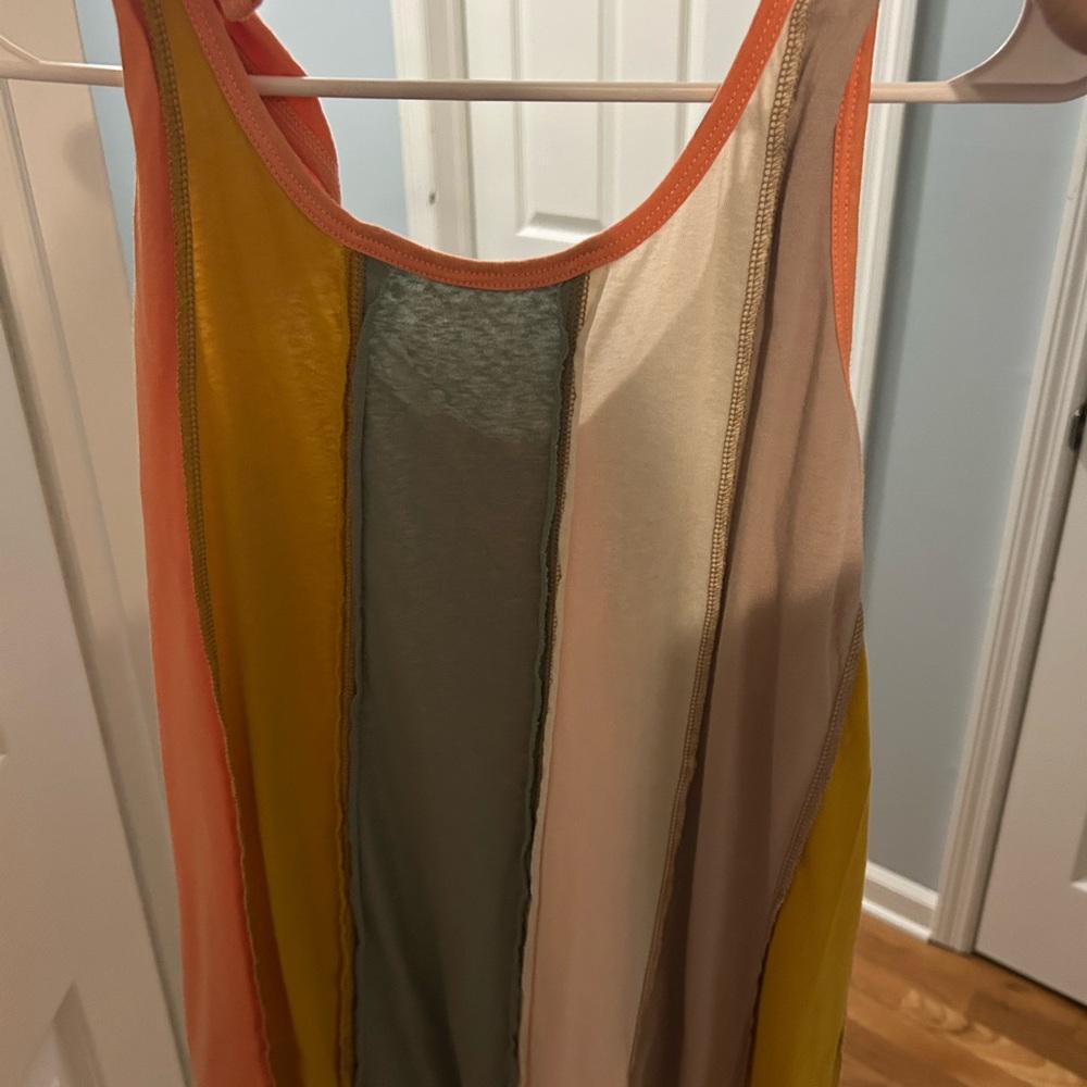 Easel Multicolor Striped Tank Top